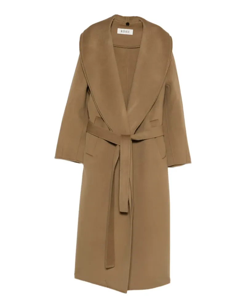 Róhe Mantel mit Schal - Braun Braun