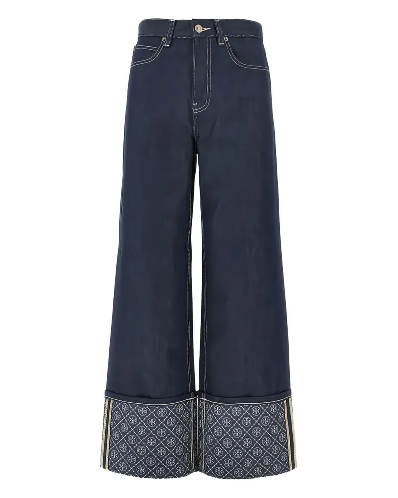Tory Burch Jeans mit gemusterten Bündchen - Blau Blau