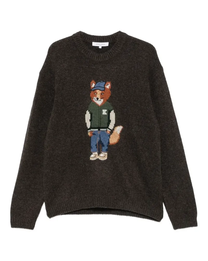 Kitsuné Pullover mit Fuchs-Motiv - Braun Braun