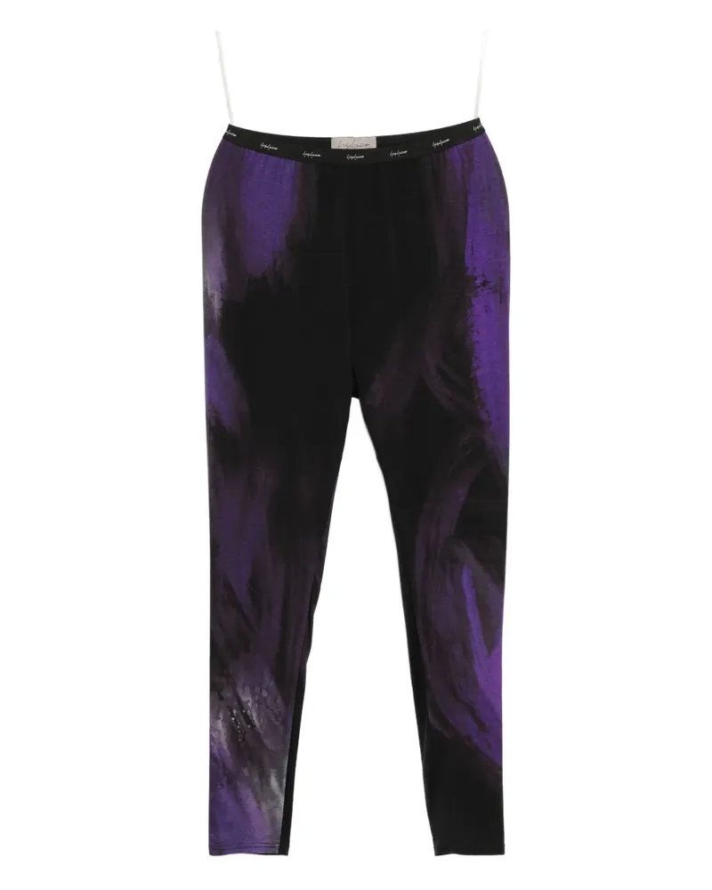 Yohji Yamamoto Leggings mit Print - Violett Violett