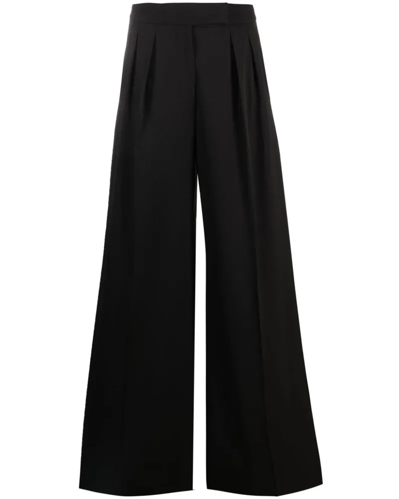 Max Mara Taillenhose mit weitem Bein - Schwarz Schwarz