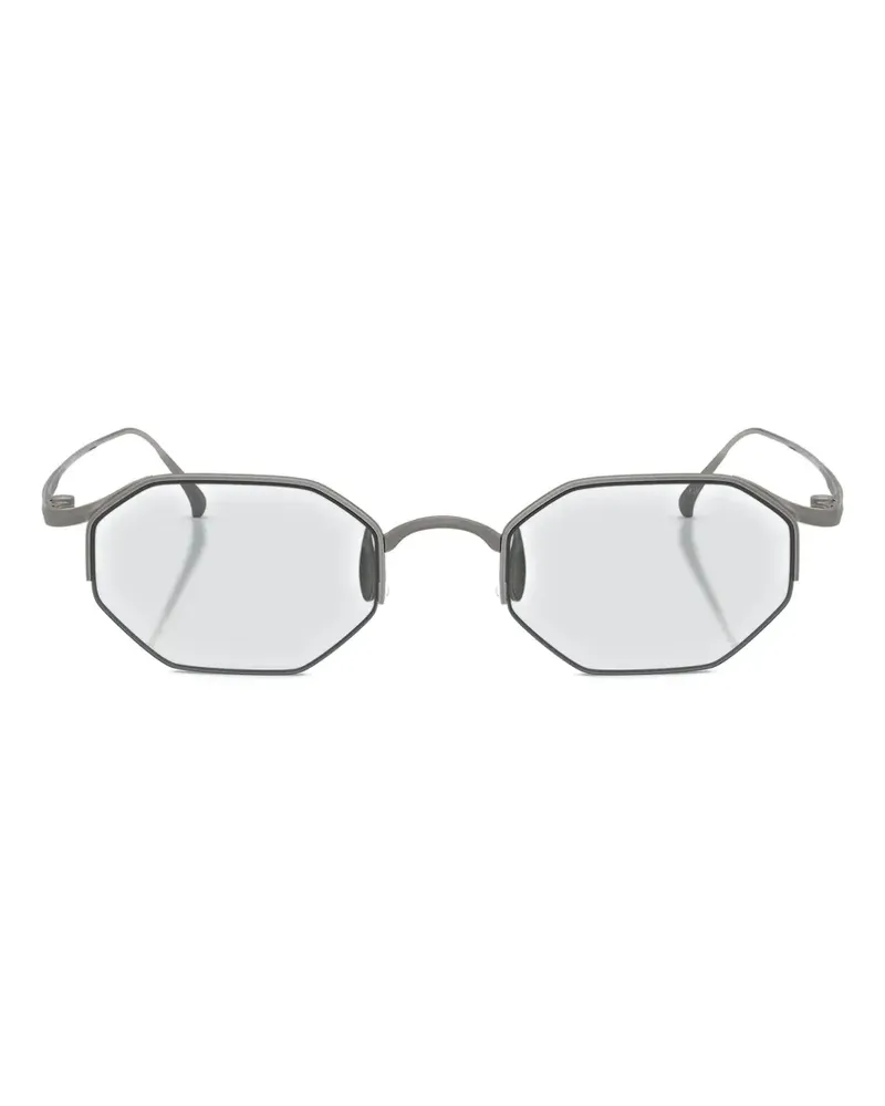 Giorgio Armani Sonnenbrille mit geometrischem Gestell - Grau Grau