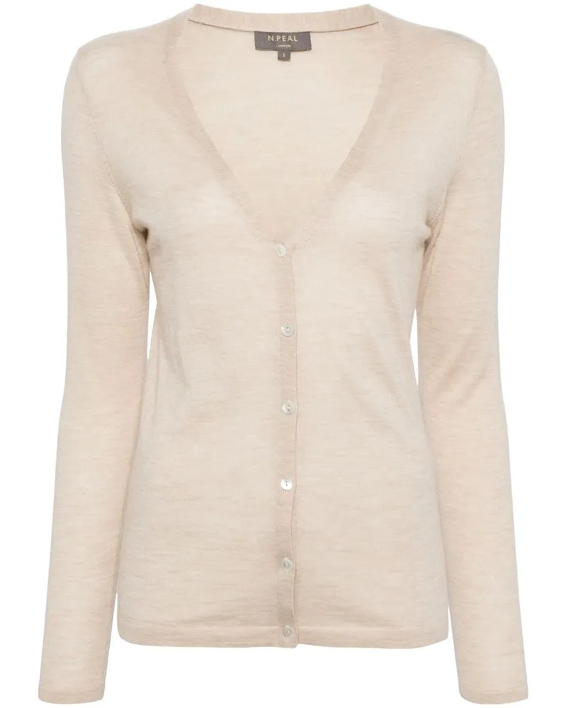 N.Peal Mia Cardigan aus Kaschmir - Nude Nude