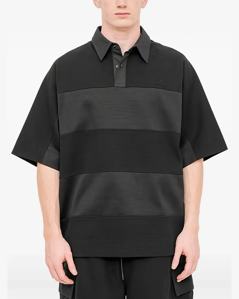 JUUN.J panelled polo shirt - Schwarz Schwarz