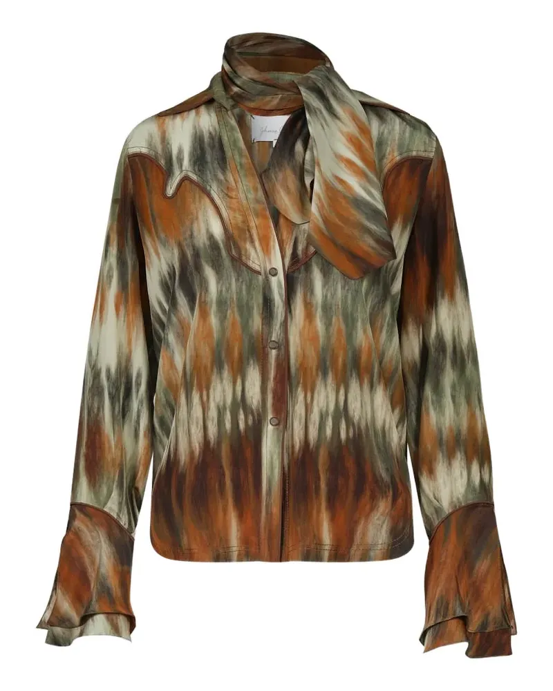 Johanna Ortiz Cabalgando abstract-pattern shirt - Braun Braun
