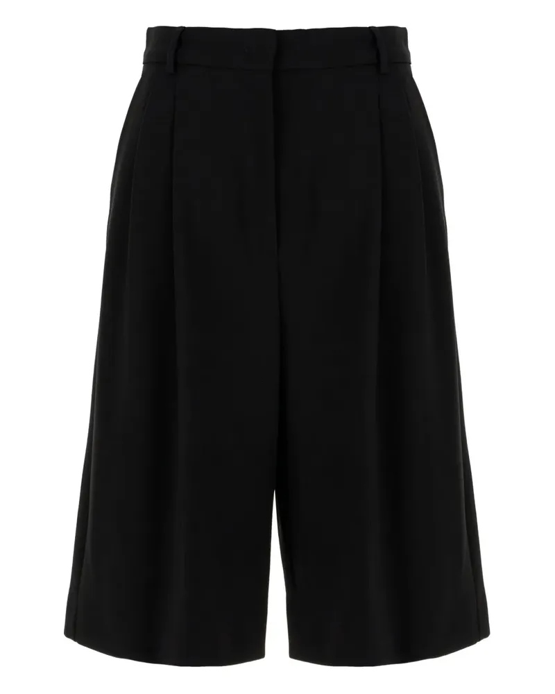 Max Mara Shorts mit Bundfalten - Schwarz Schwarz