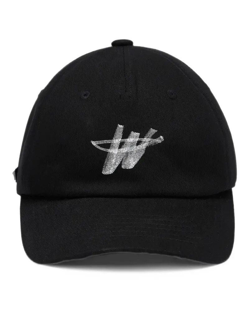 WE 11 DONE logo-print baseball cap - Schwarz Schwarz