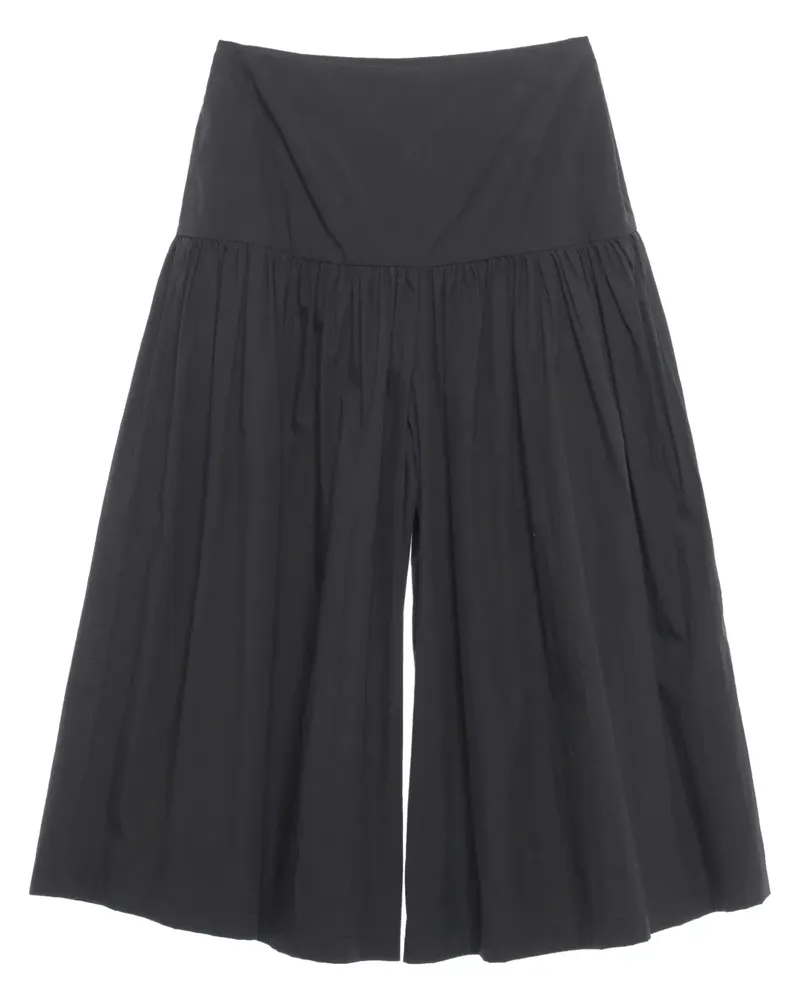 AMOMENTO Weite Shorts mit Bundfalten - Schwarz Schwarz