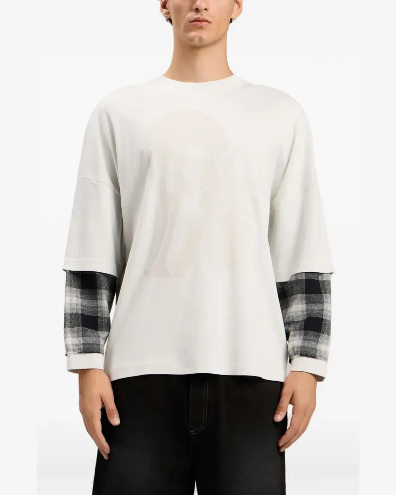 Palm Angels Langärmeliges Hemd mit Totenkopf - Weiß Weiß