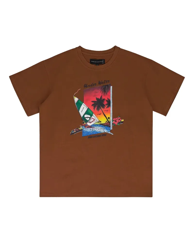 WHO DECIDES WAR T-Shirt mit grafischem Print - Braun Braun