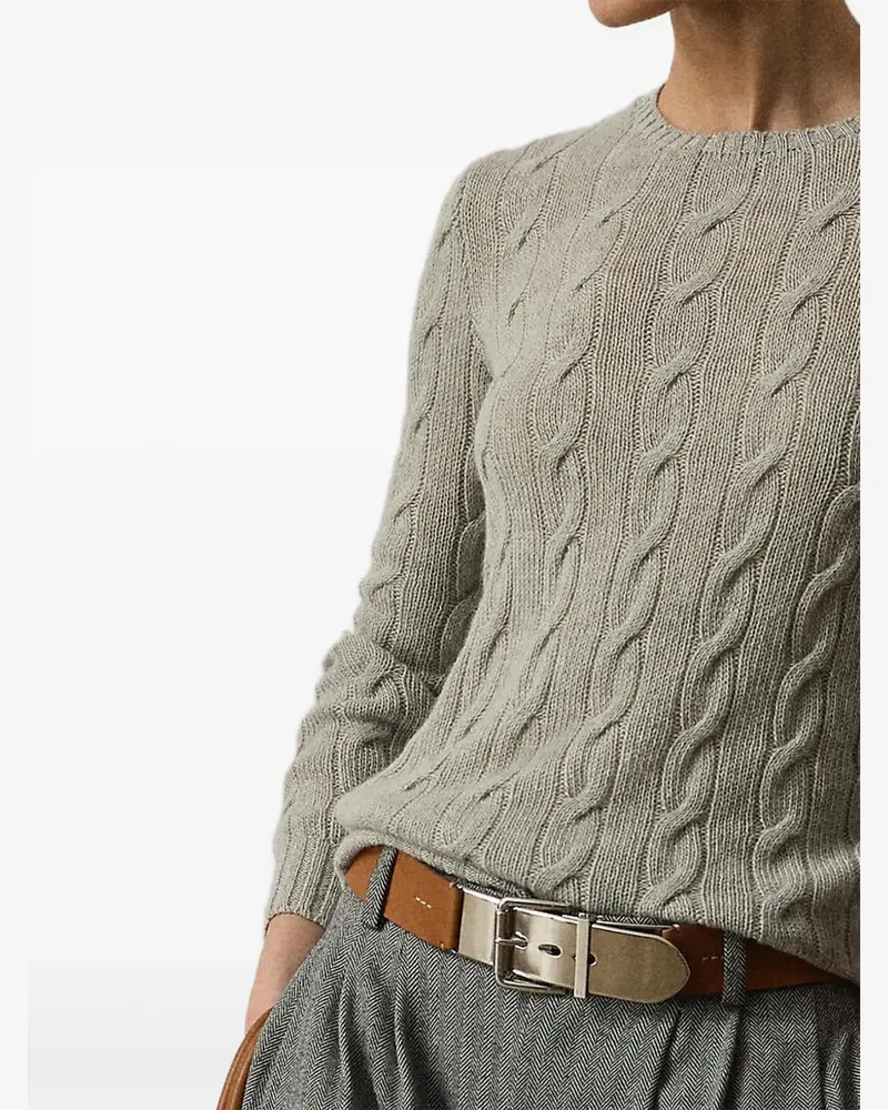 Ralph Lauren Kaschmirpullover mit Zopfmuster - Grau Grau