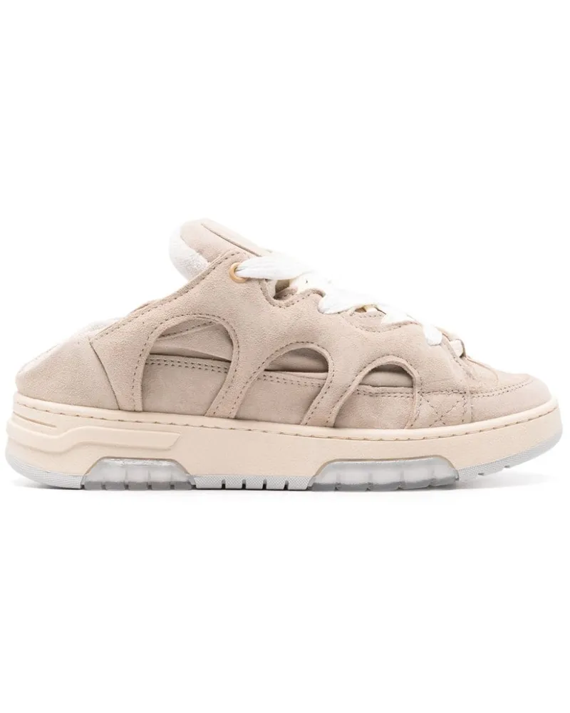 PAURA Santha Sabot-Sneakers aus Wildleder Nude