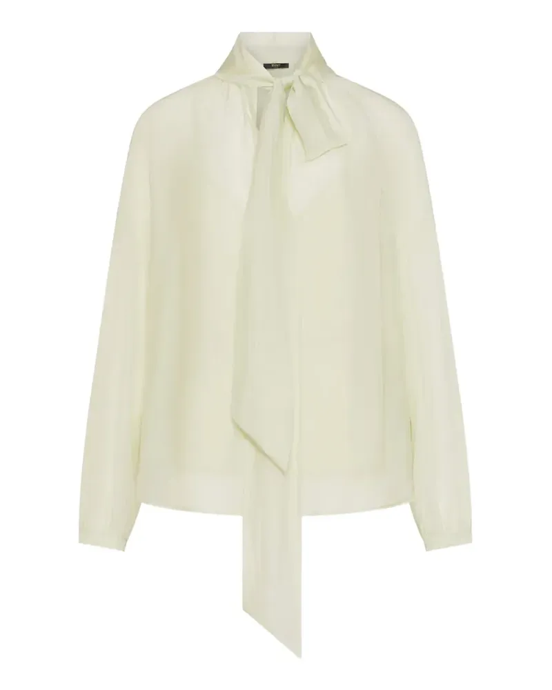 Seventy pussy-bow semi-sheer blouse - Grün Grün