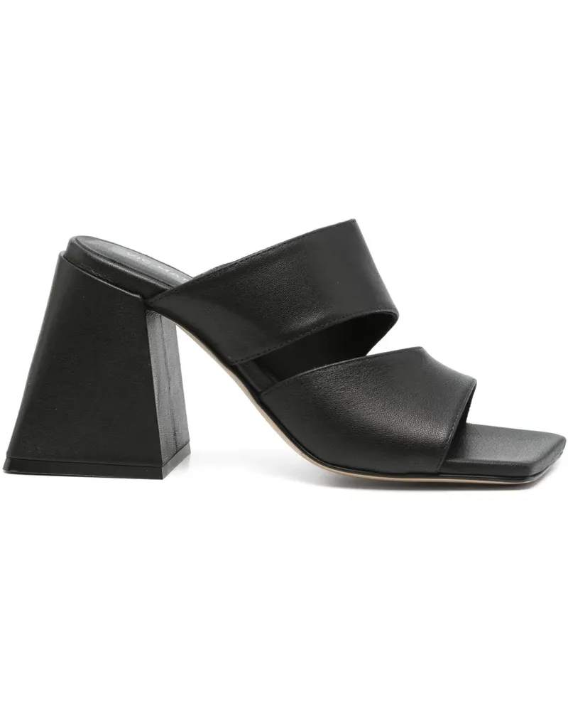 Vic Matié Sandalen aus Leder 100mm - Schwarz Schwarz