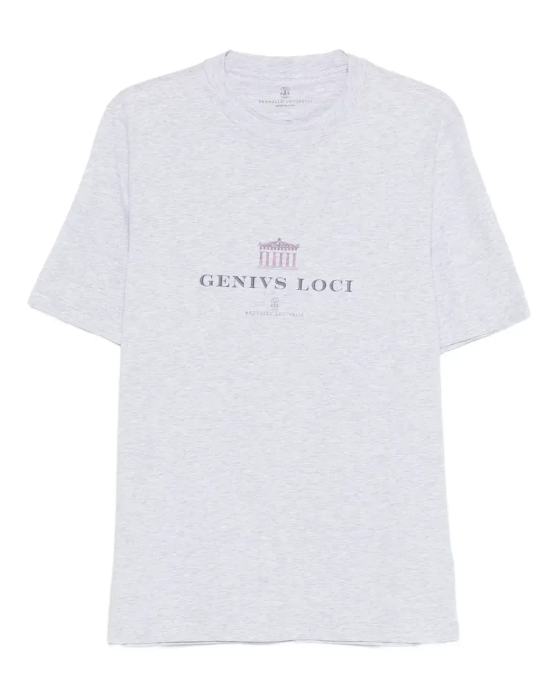 Brunello Cucinelli graphic-print T-shirt - Grau Grau