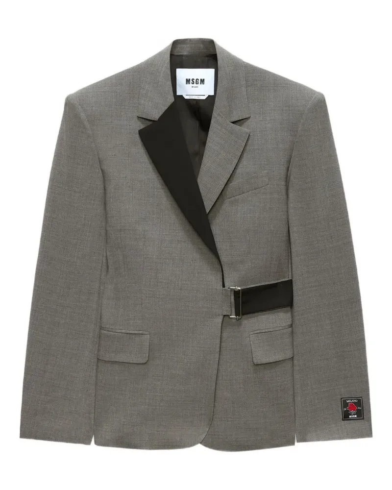 MSGM Blazer mit Gürtel - Grau Grau