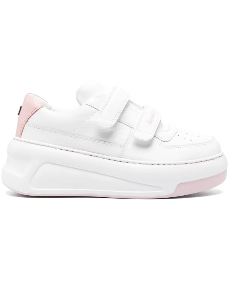 Acne Studios Plateau-Sneakers mit Klettverschluss - Weiß Weiß