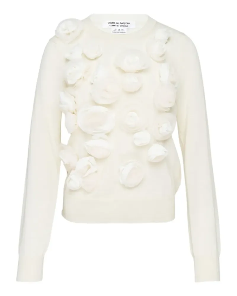 Comme des Garçons floral-appliqué sweater - Nude Nude