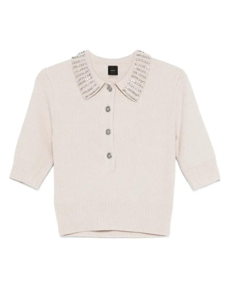Pinko Verziertes Oberteil mit Poloshirtkragen - Grau Grau
