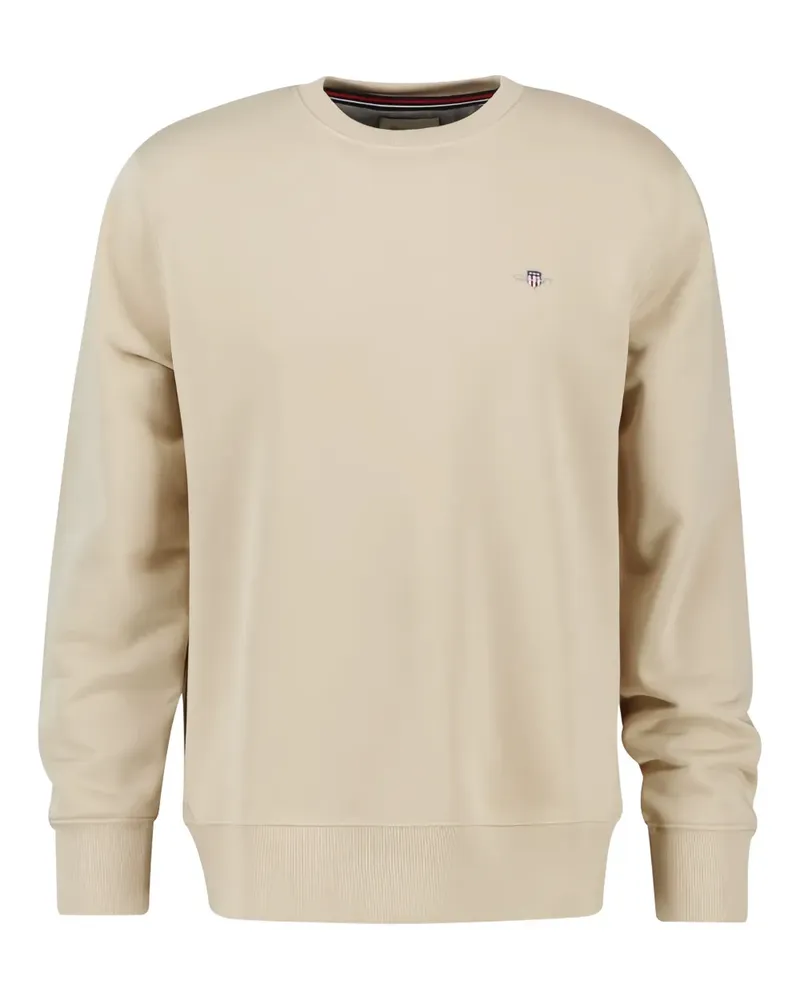 Gant logo-embroidered crew neck sweatshirt - Nude Nude