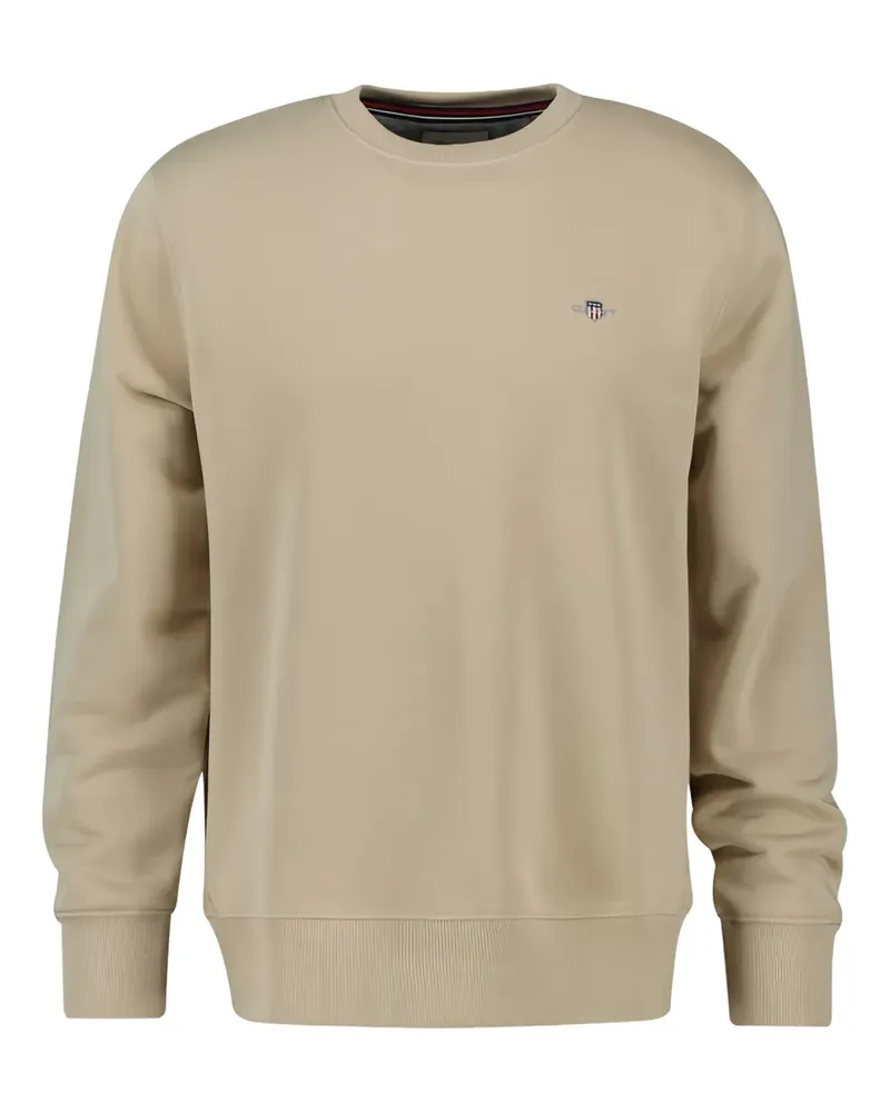 Gant logo-embroidered crew neck sweatshirt - Nude Nude