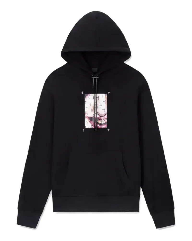 RTA Dion Hoodie mit grafischem Print - Schwarz Schwarz