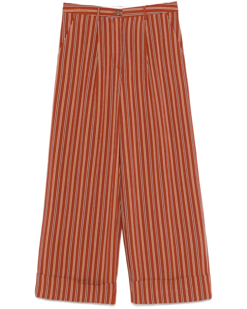 ..,merci Gestreifte Hose - Orange Orange