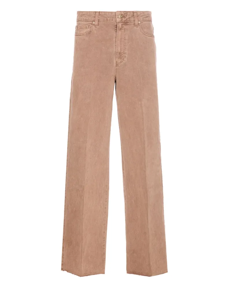 Paige Anessa Jeans mit Logo-Patch - Braun Braun