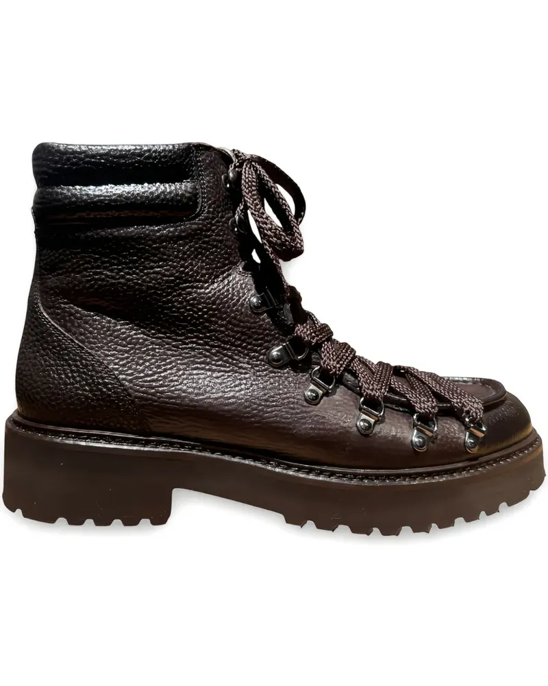CALCE lace-up leather hiking boots - Braun Braun