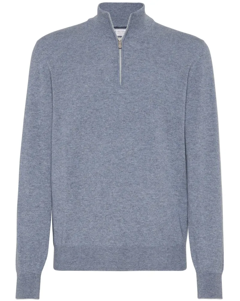 Brunello Cucinelli Poloshirt aus Kaschmir - Blau Blau