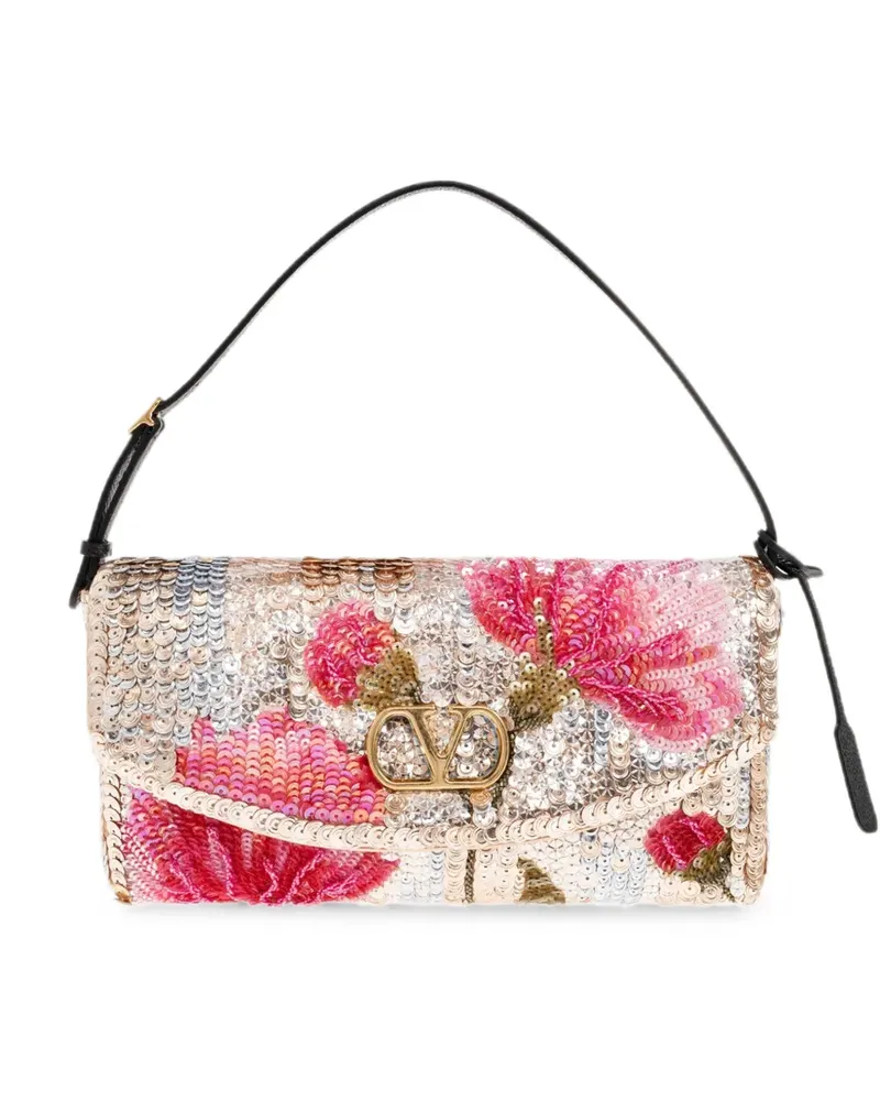 Valentino Garavani Devain embroidered shoulder bag - Gold Gold