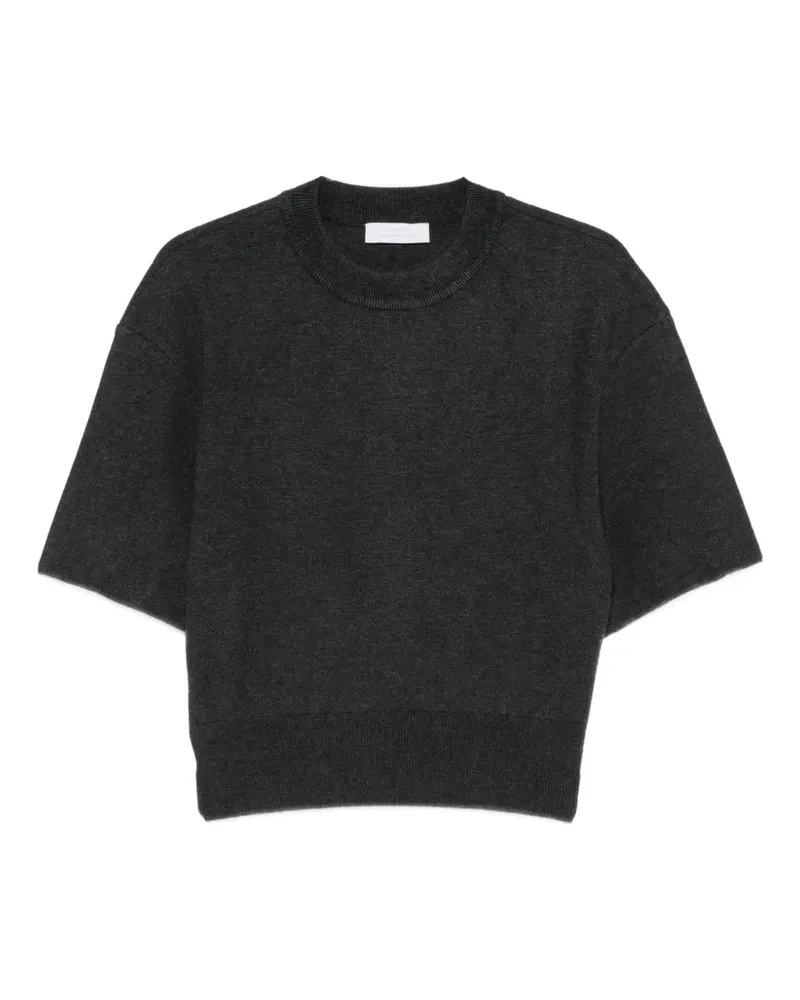 AMOMENTO short-sleeve knitted sweater - Grau Grau