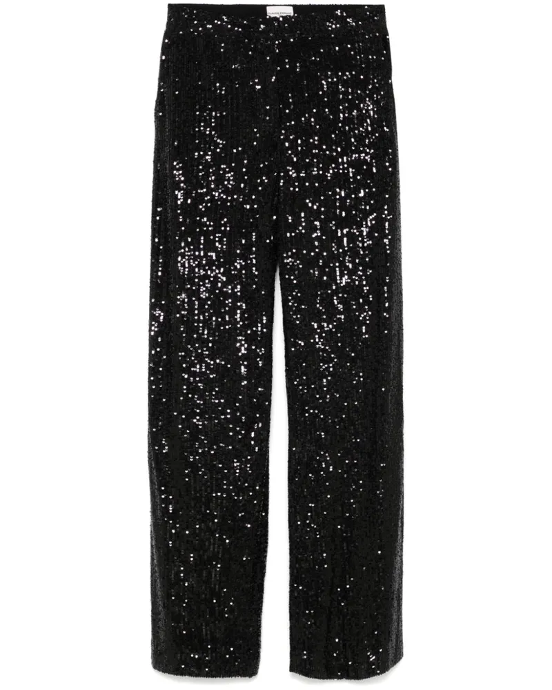 Claudie Pierlot Verzierte Hose mit geradem Bein - Schwarz Schwarz