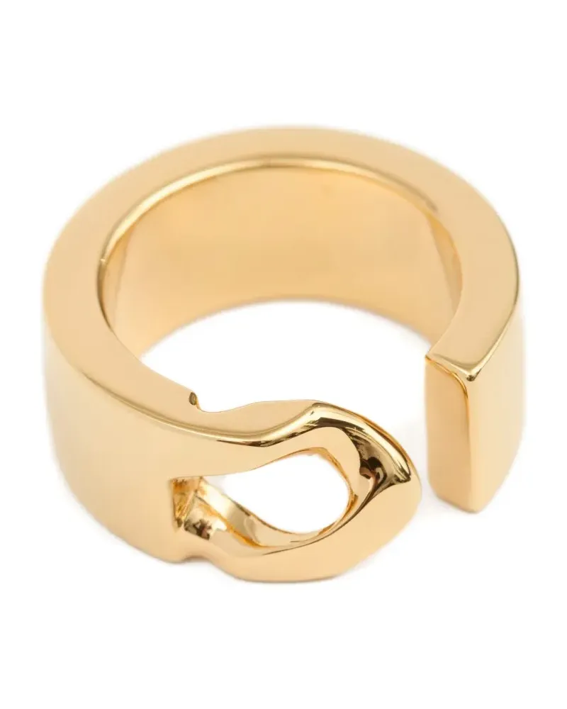 Maison Margiela Minimal Ring mit Logo 3mm - Gold Gold