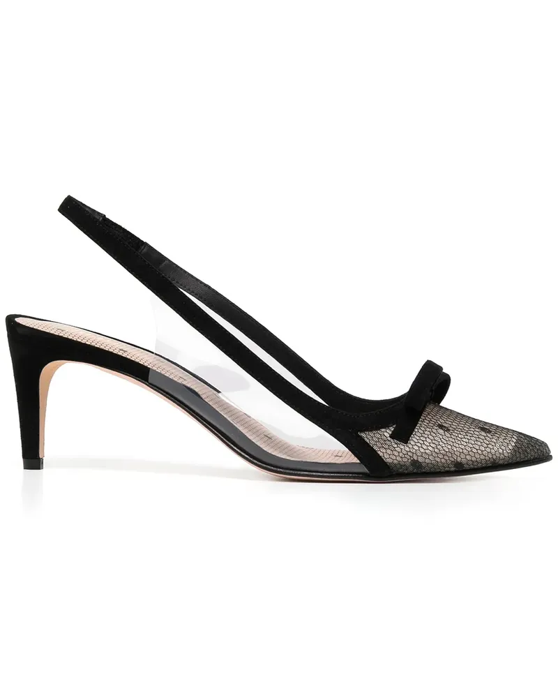 RED Valentino Spitze Sandie Slingback-Pumps 60mm - Schwarz Schwarz