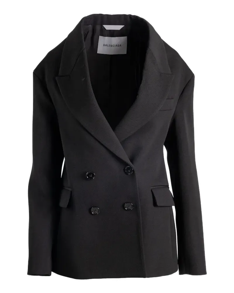Balenciaga Doppelreihiger Blazer - Schwarz Schwarz