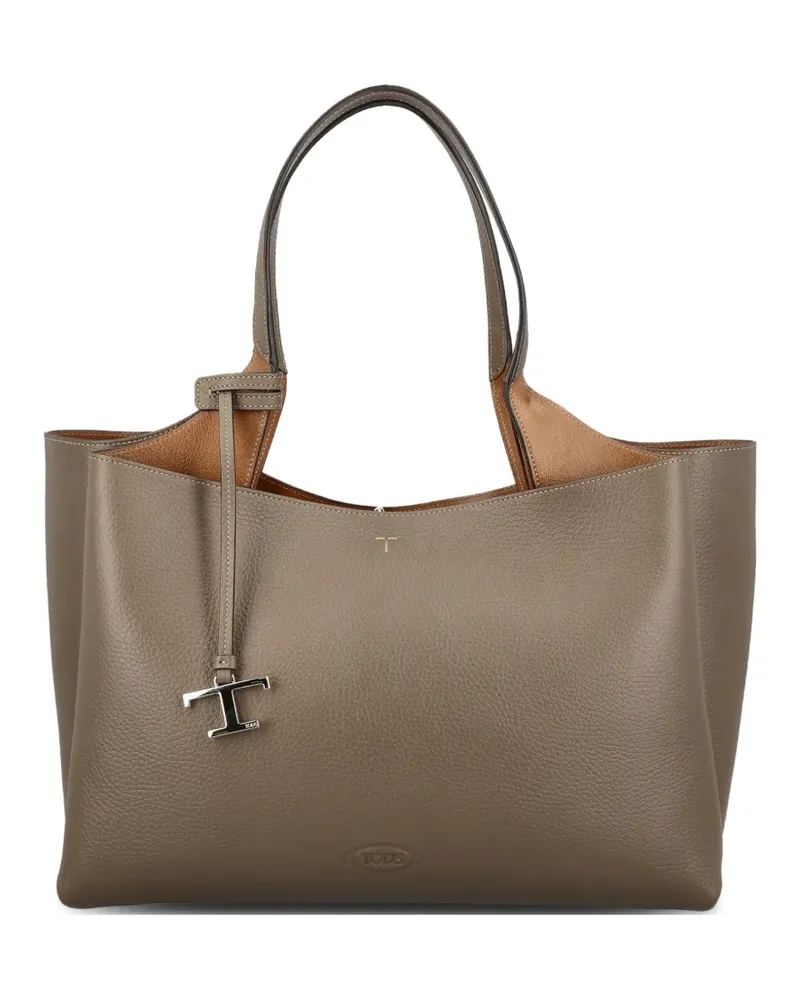TOD'S bag in leather medium - Nude Nude