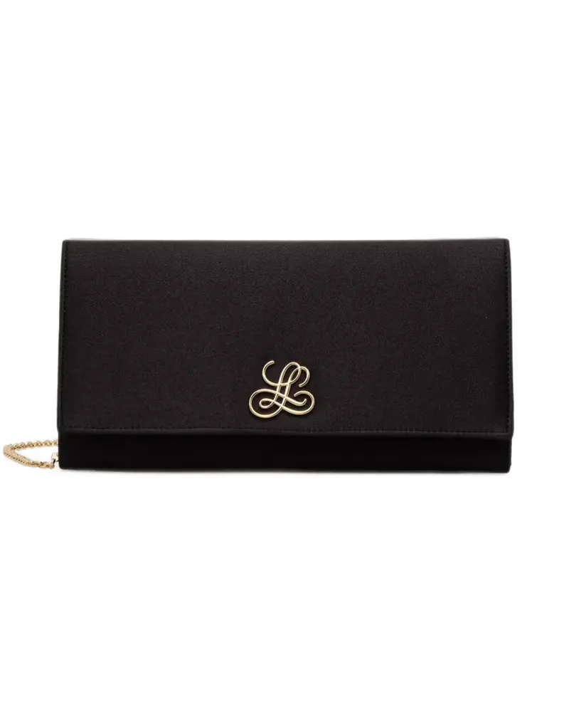 Luisa Spagnoli Iroise logo-plaque chain-strap clutch bag - Schwarz Schwarz
