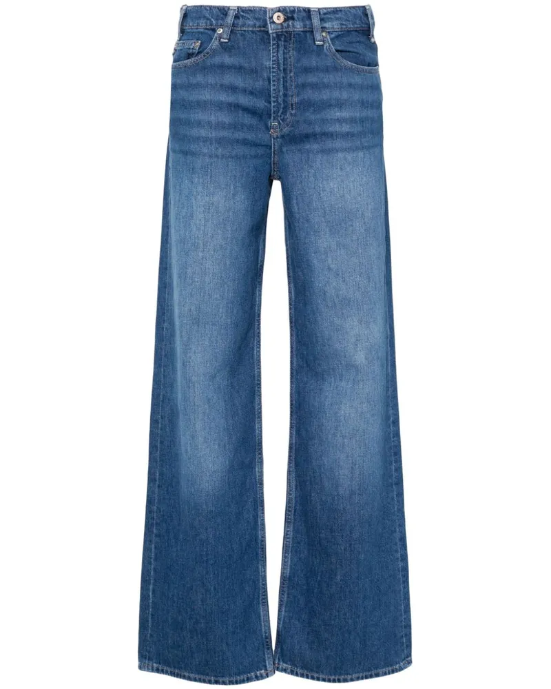 Adriano Goldschmied Halbhohe Wide-Leg-Jeans - Blau Blau
