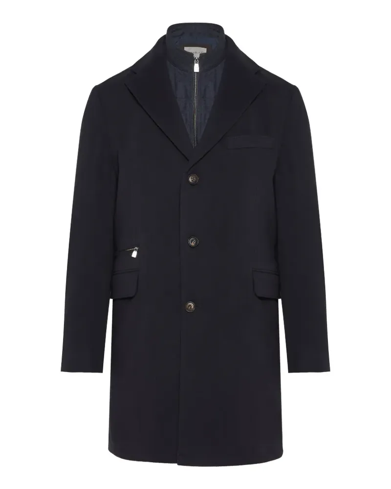 Corneliani Mantel im Layering-Look - Blau Blau