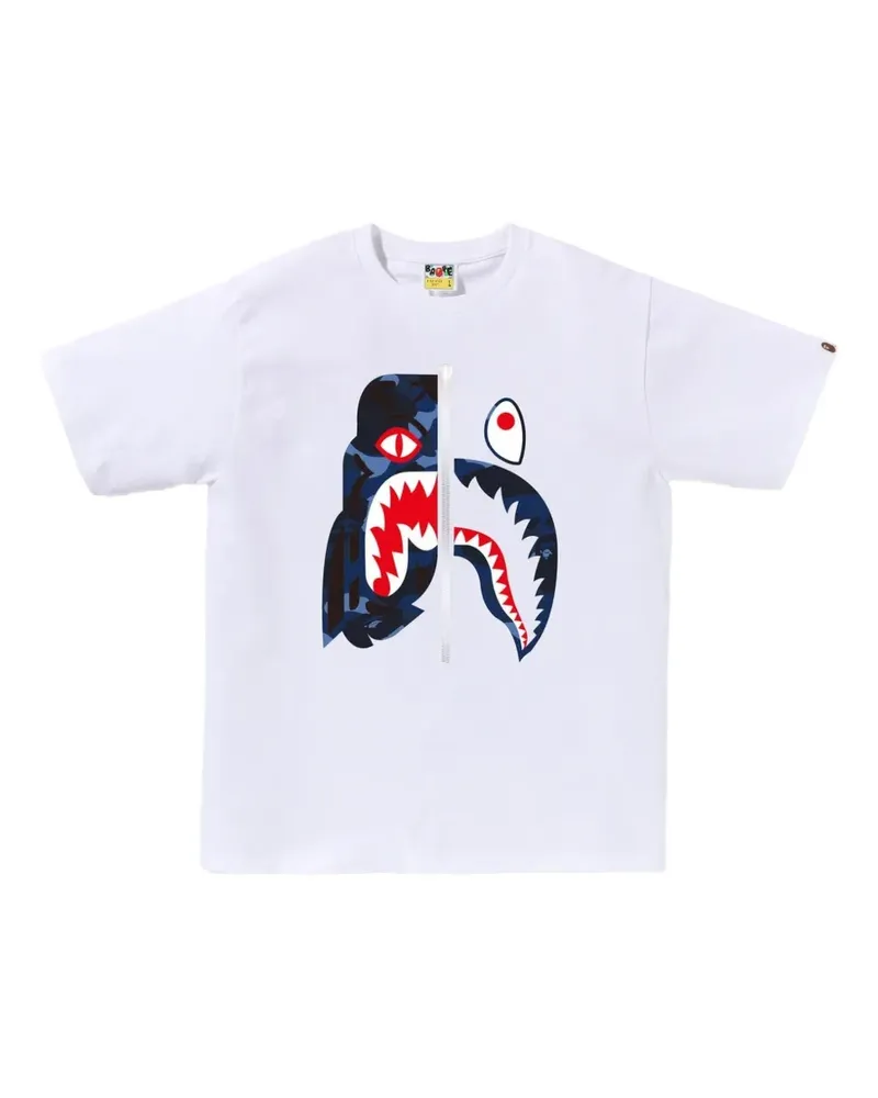 BAPE Color Camo Tiger Shark T-shirt - Weiß Weiß
