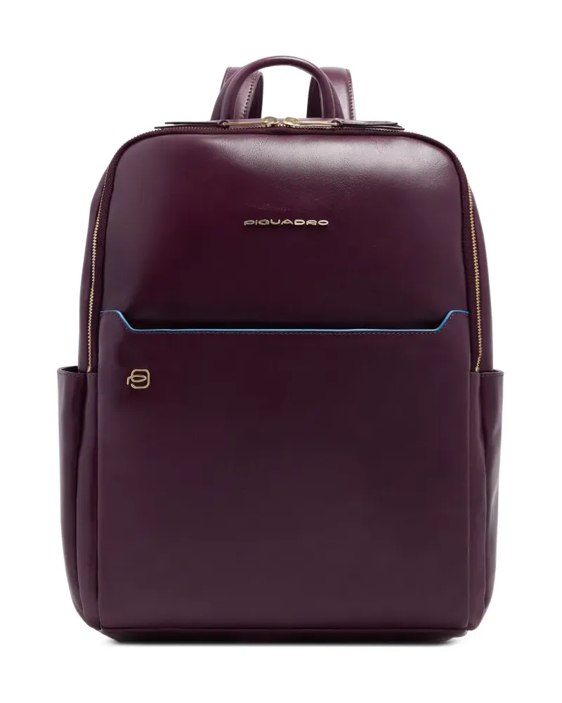 Piquadro Laptop-Rucksack aus Leder - Violett Violett