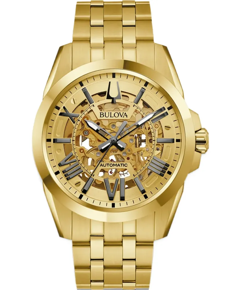 BULOVA Sutton Armbanduhr mit Skelett 43mm - Gold Gold