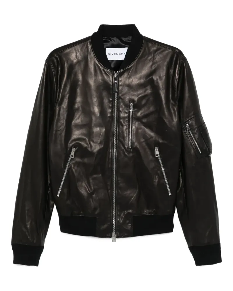 Givenchy Bomberjacke aus Leder - Schwarz Schwarz