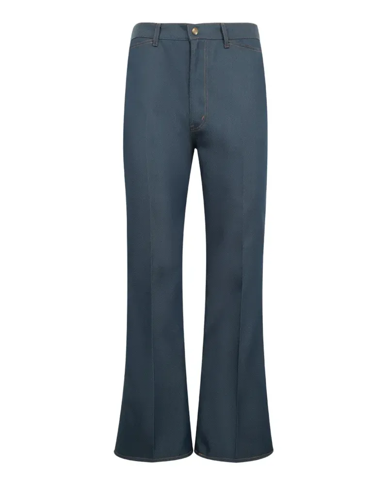 NEEDLES boot-cut twill trousers - Blau Blau