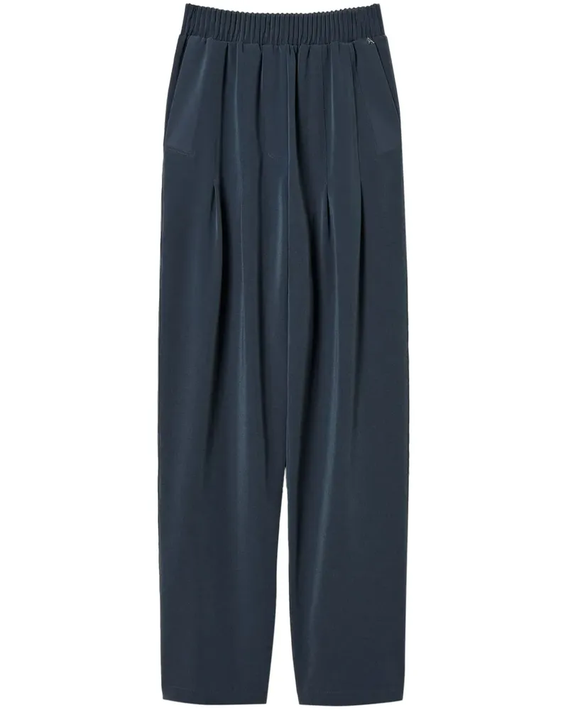 Twin-Set Wide-Leg-Hose mit Faltendetail - Blau Blau