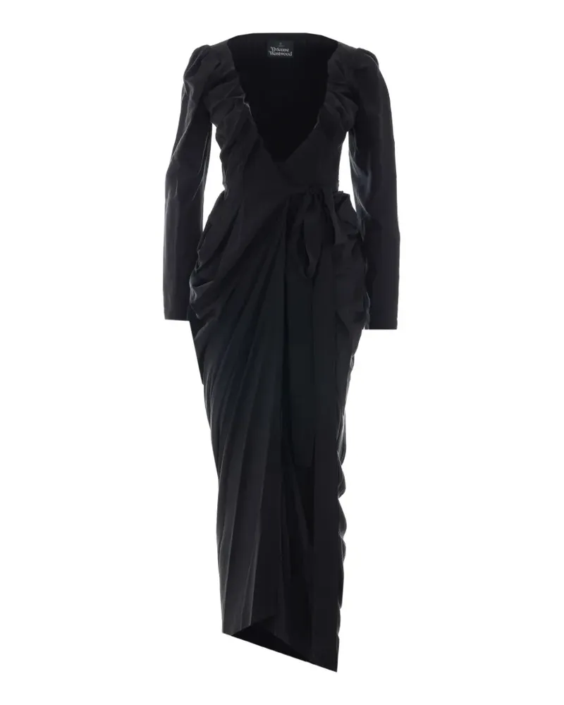 Vivienne Westwood Drapiertes Kendall Wickelkleid - Schwarz Schwarz