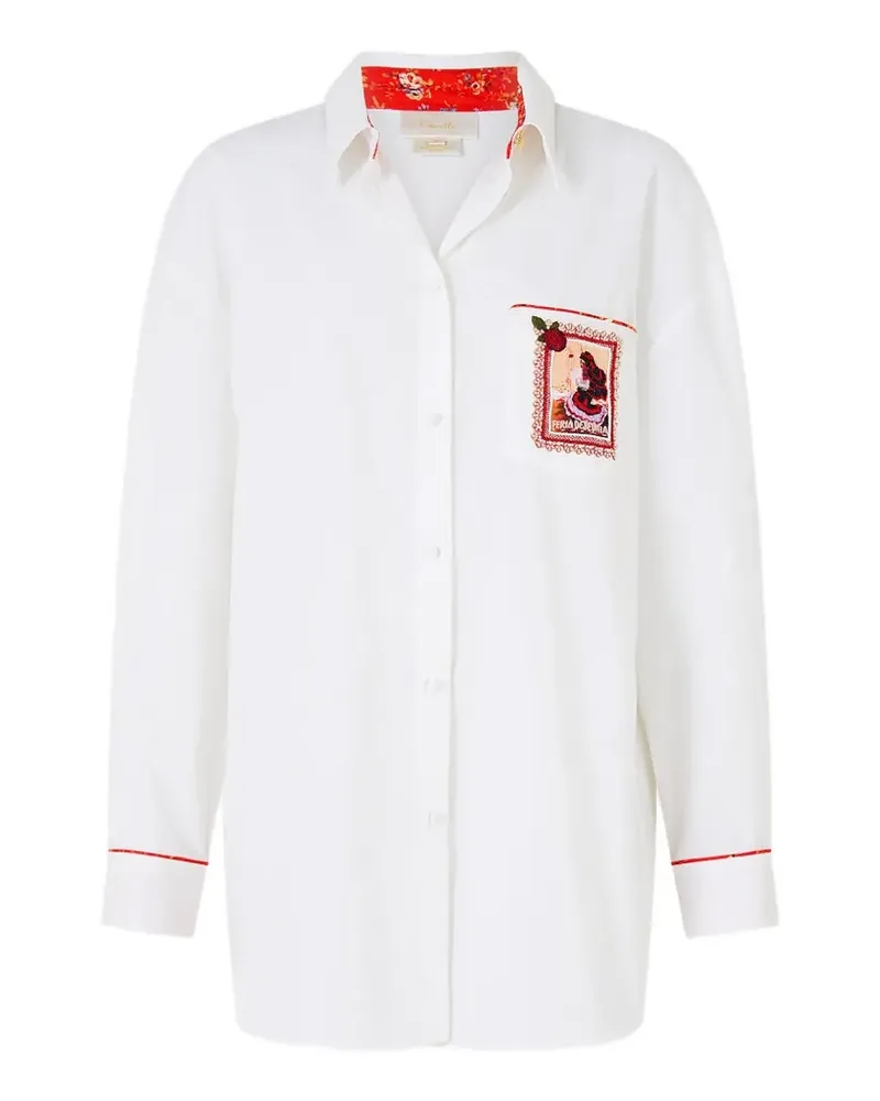 Camilla long-sleeves chest-pocket shirt - Weiß Weiß