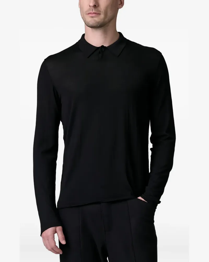 TRANSIT buttoned pullover - Schwarz Schwarz