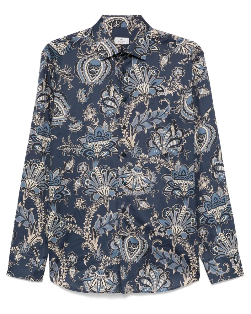 Etro Hemd mit Paisleymuster - Blau Blau